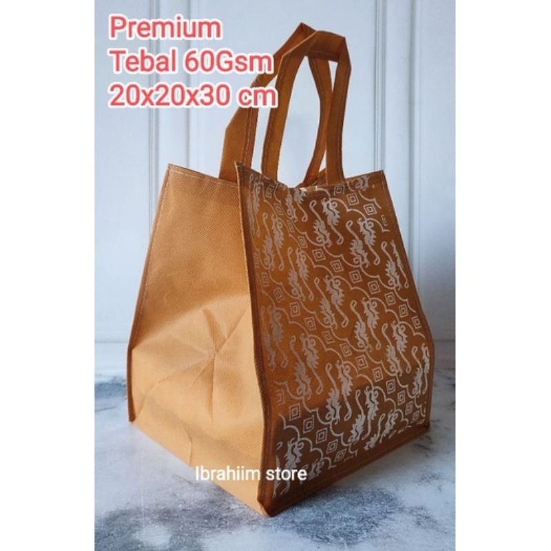 (ISI 12 PCS) TERLARIS TAS HAJATAN BATIK MEWAH TEBAL UKURAN 22x22 CM TEBAL 60 GSM/ TAS BERKAT TEBAL DAN BESAR TAS HAJATAN MEWAH