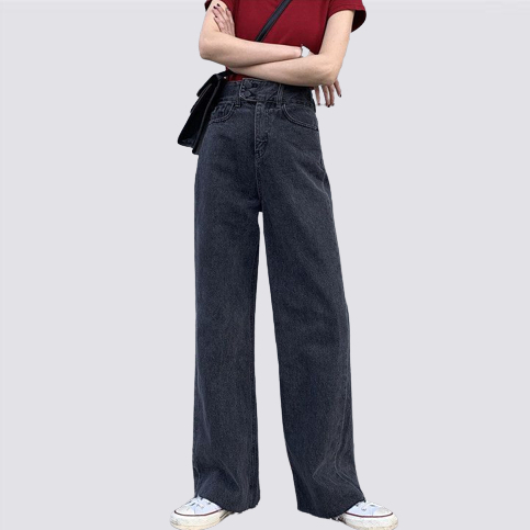 XIAOZHAINV Korean Style jeans high waist jumbo Celana Panjang Wanita High Waist Jeans