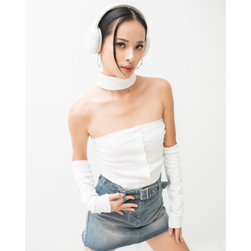 Bijou Tube top with Arm sleeves