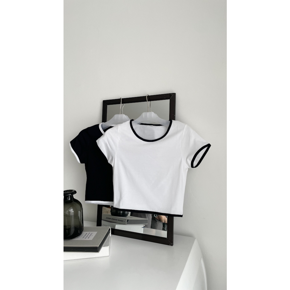 Kadaka T-0404 Crop Top Tshirt with Detail List