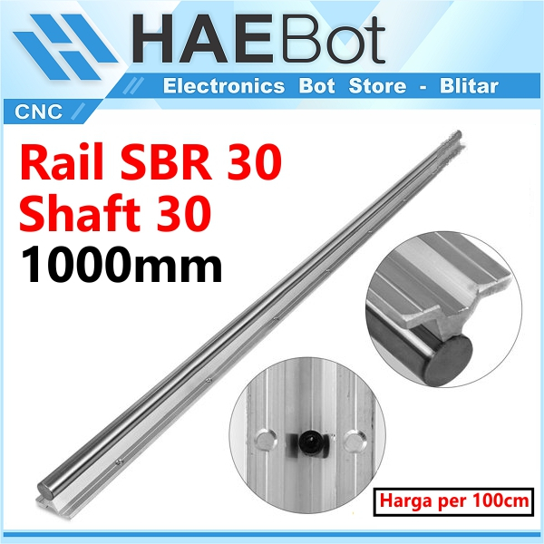 [HAEBOT] Rail SBR30 Rel Linear Shaft As 30mm Stainless 1000mm 1m CNC Linear Motion x axis y axis Industri Plasma CNC Router Mesin Mekanik