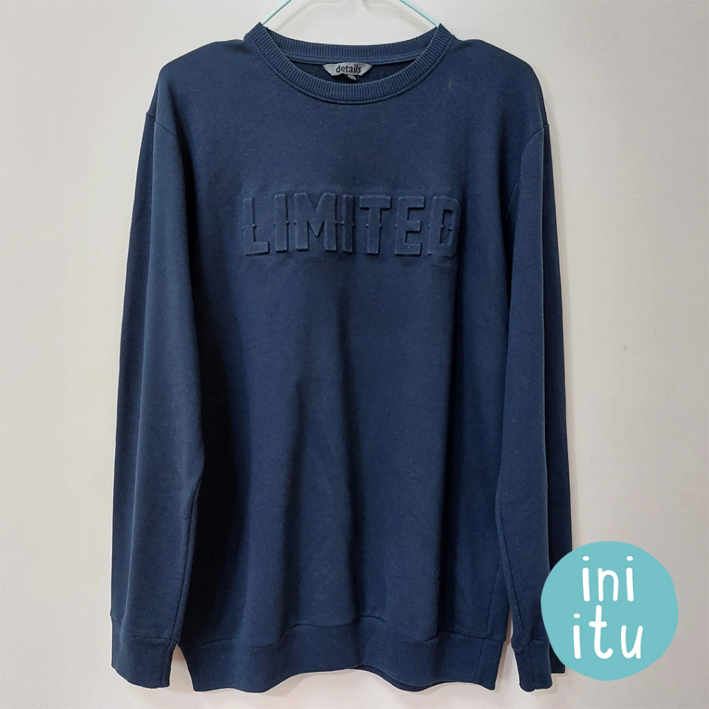 [Preloved] Sweater Details Navy XL