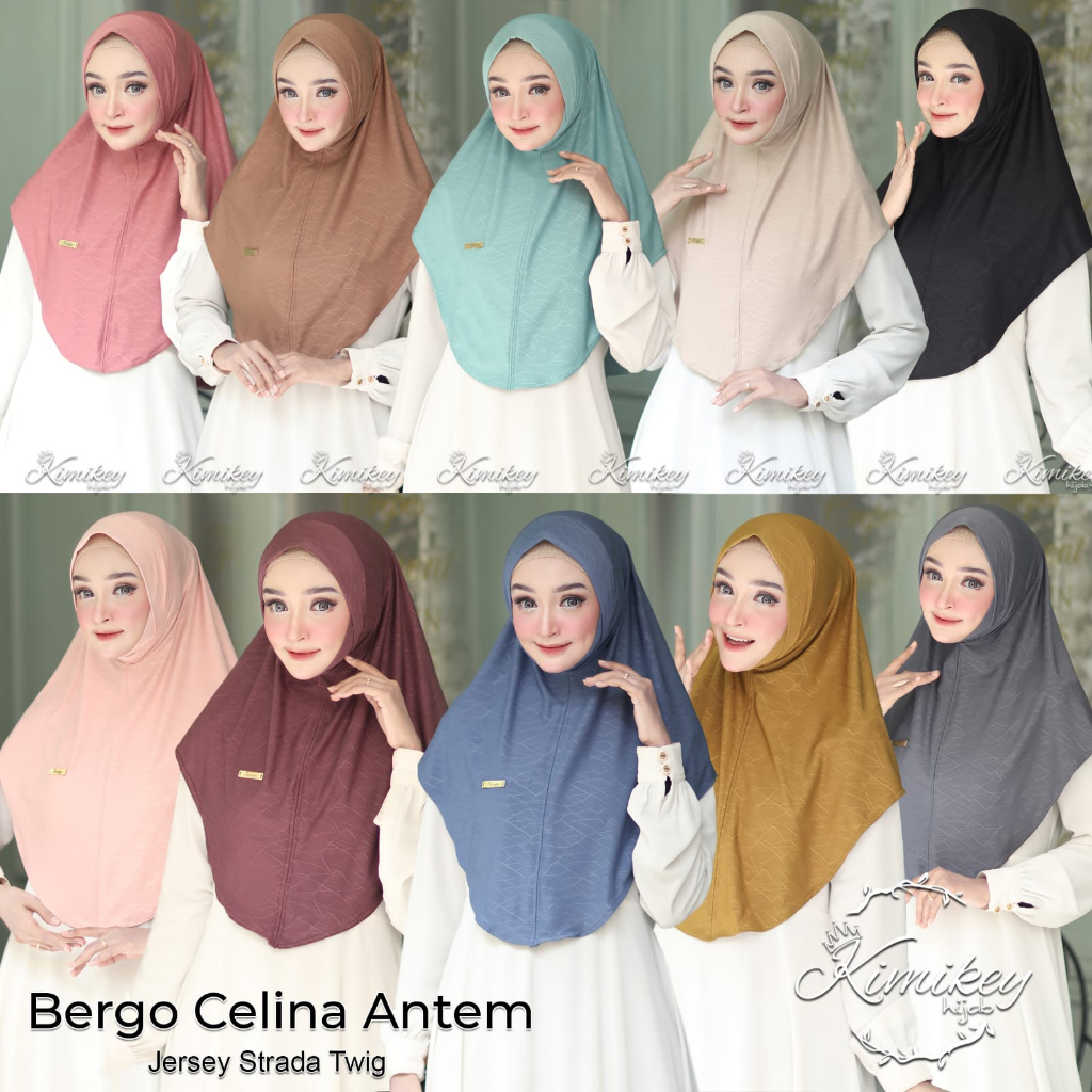 Jilbab Instan Bergo Celine Antem Strada Ori Kimikey Hijab
