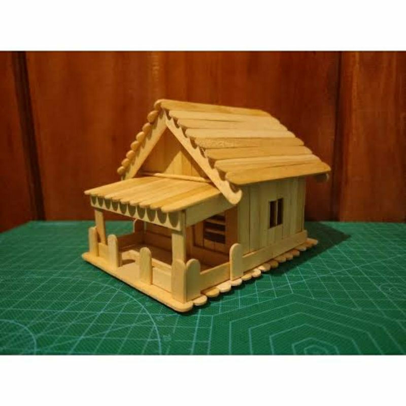 PRAKRYA MINIATUR RUMAH ADAT BETAWI DARI STIK ES