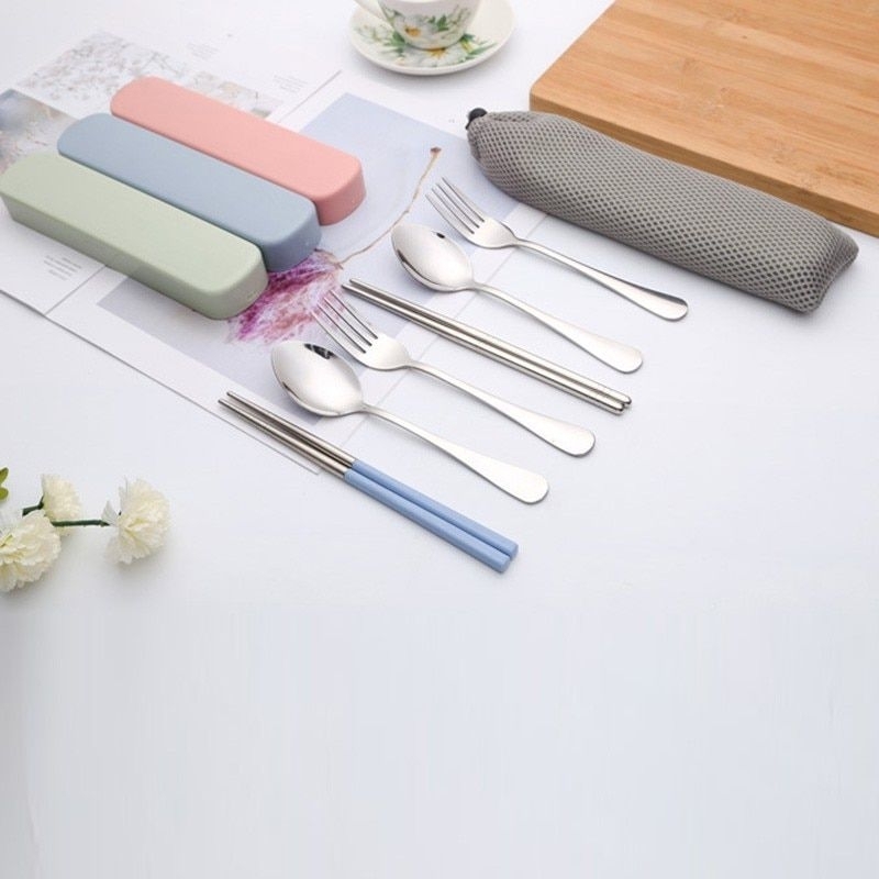 Nordic Cutlery Set Alat Makan Sendok Garpu Sumpit Stainless Steel