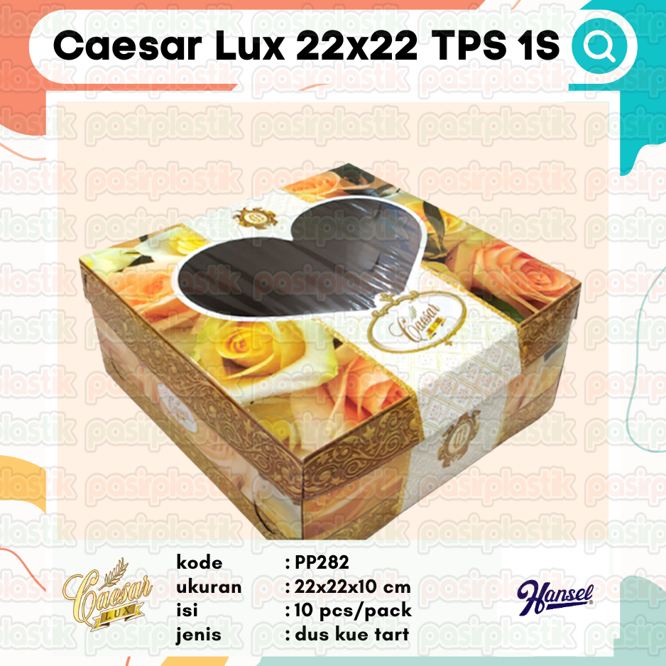 

Caesar Lux 22x22 TPS 1S || PP282 || Box Kotak Kardus Kue Hantaran || Tutup Pisah