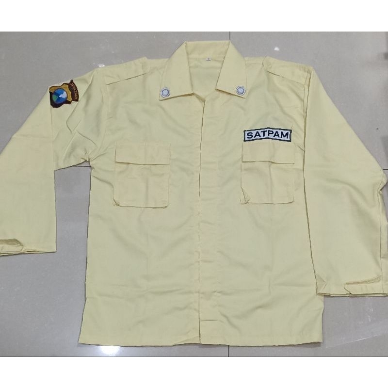 BAJU SATPAM PDL ( ATASAN KREM TERBARU)