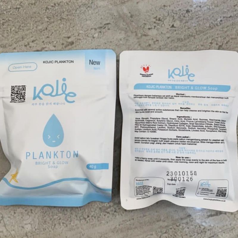[ORI] Sabun KOJIE PLANKTON Bright &amp; Glow Soap 40gr