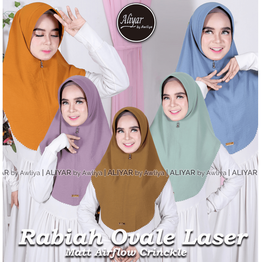 KHIMAR RABIAH OVALE LASER ORIGINAL ALIYAR BY AWLIYA||NEW PRODUCT||HIJAB SPORT//KERUDUNG SPORT//HIJAB