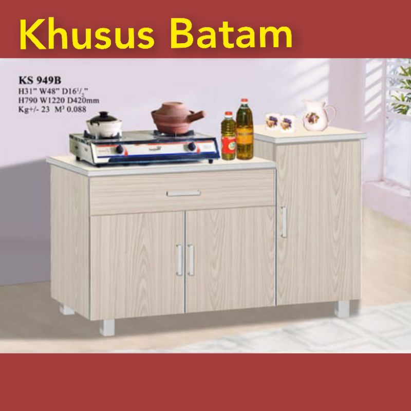 meja kompor KS 949B(UK.790x1220x420mm)/meja kompor gas/meja portable kompor ( khusus batam )