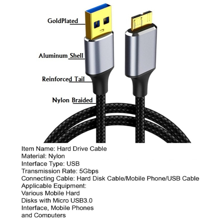 Kabel HDD External USB 3.0 Kabel Data Hardisk External