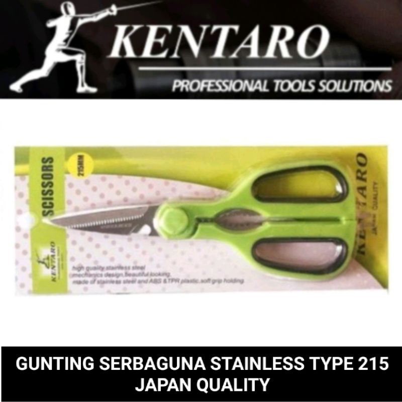 gunting serbaguna type 215 stainles ( anti karat ) kentaro Japan quality