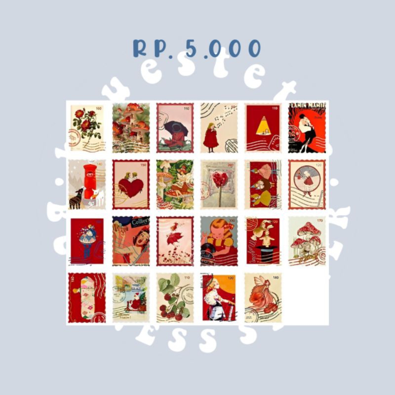 

STIKER aesthetic lucu | isi 23/pcs