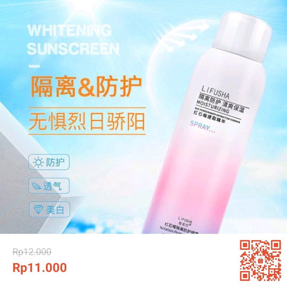 LIFUSHA SPRAY PEMUTIH INSTAN WHITENING SPRAY