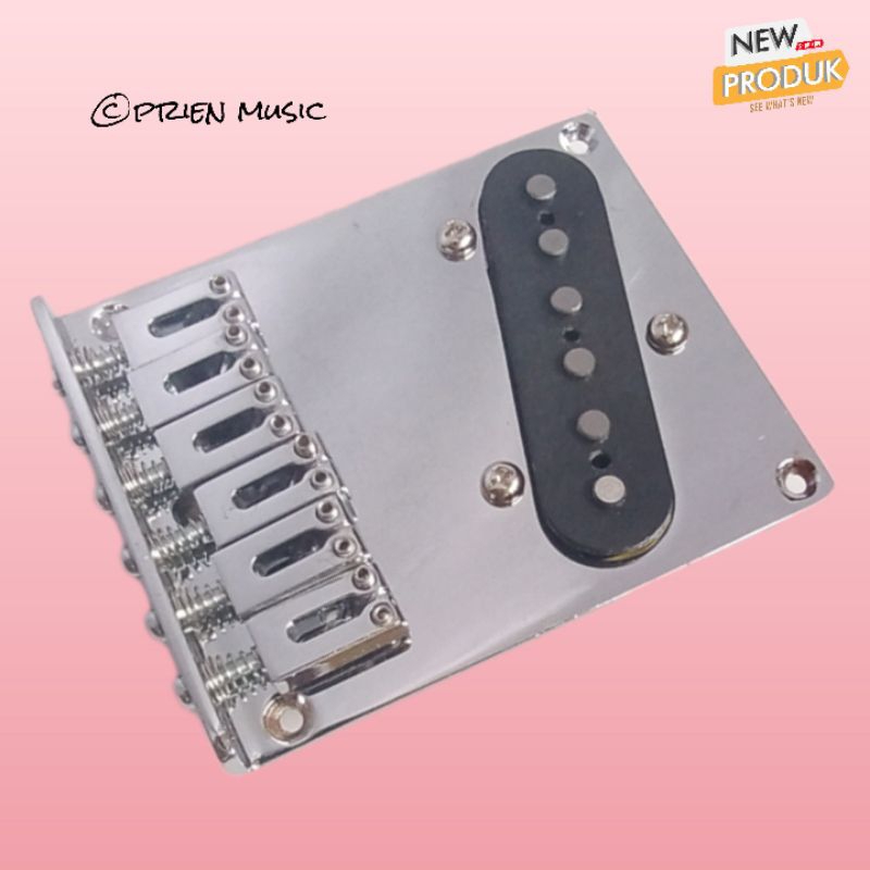 Pickup bridge fender squire telecaster tremolo 6 saddle chrome