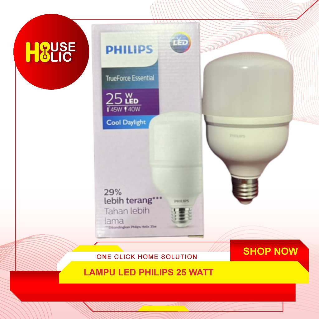 Philips Lampu LED TrueForce Essential / Balon Lampu / Bohlam Lamp 25 Watt Bulb