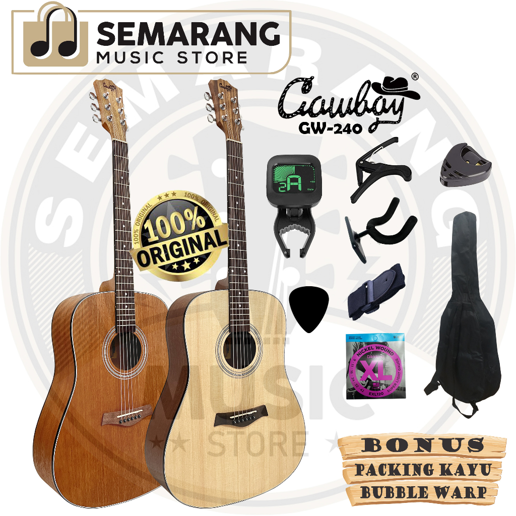 ORIGINAL!!! Gitar Akustik Import Merk Cowboy GW-240 NA GW 240NS