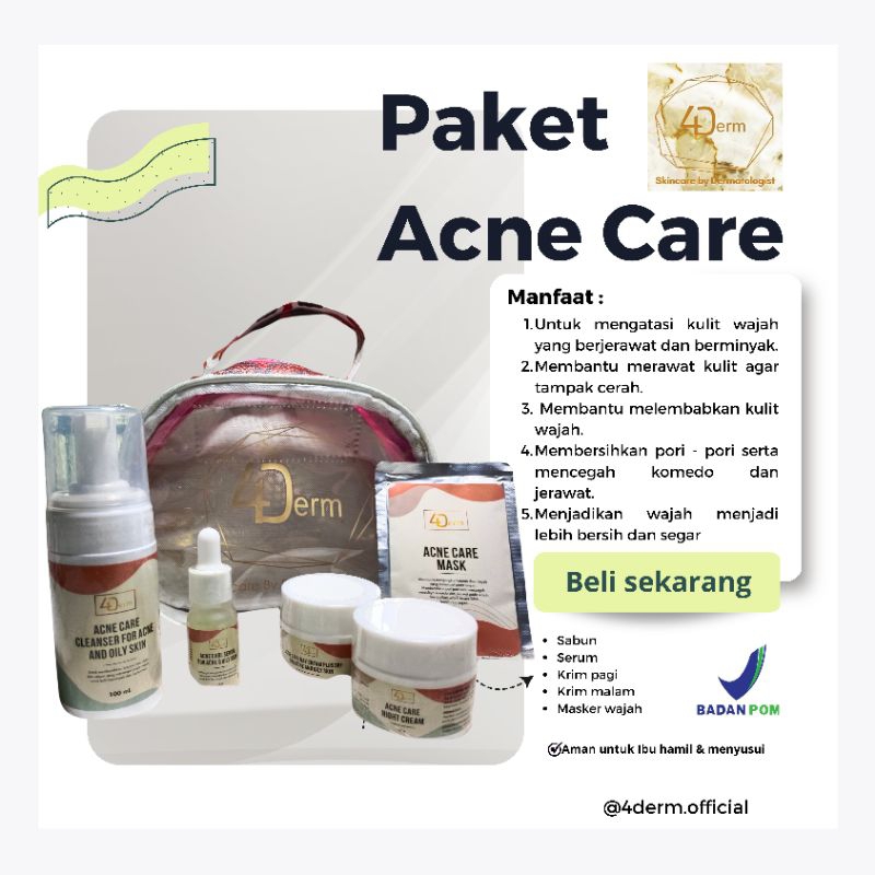 Paket Skincare Acne Care 4Derm
