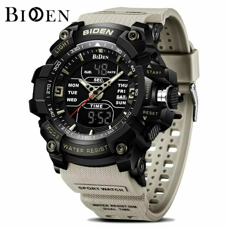 JAM TANGAN BIDEN DUALTIME SPORT KUARSA WATERPROOF 5 ATM BAYAR DITUJUAN