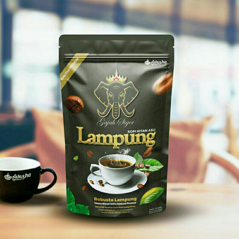 

KOPI HITAM GAJAH SIGER LAMPUNG BUBUK KOPI 100Gram