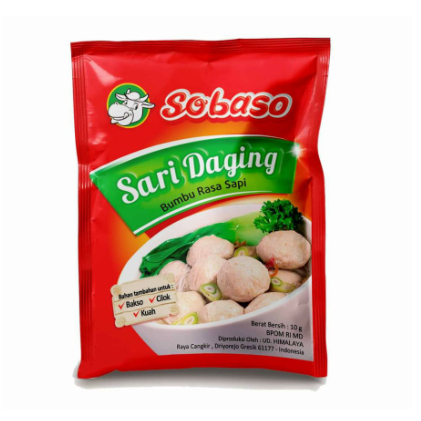 

1 pack Sari Daging Beef Fowder Sobaso 10gr