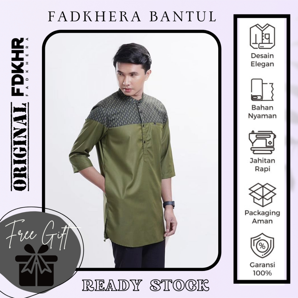 KOKO KURTA DEWASA MODERN FADKHERA OFFICIAL RASHEED OLIVE