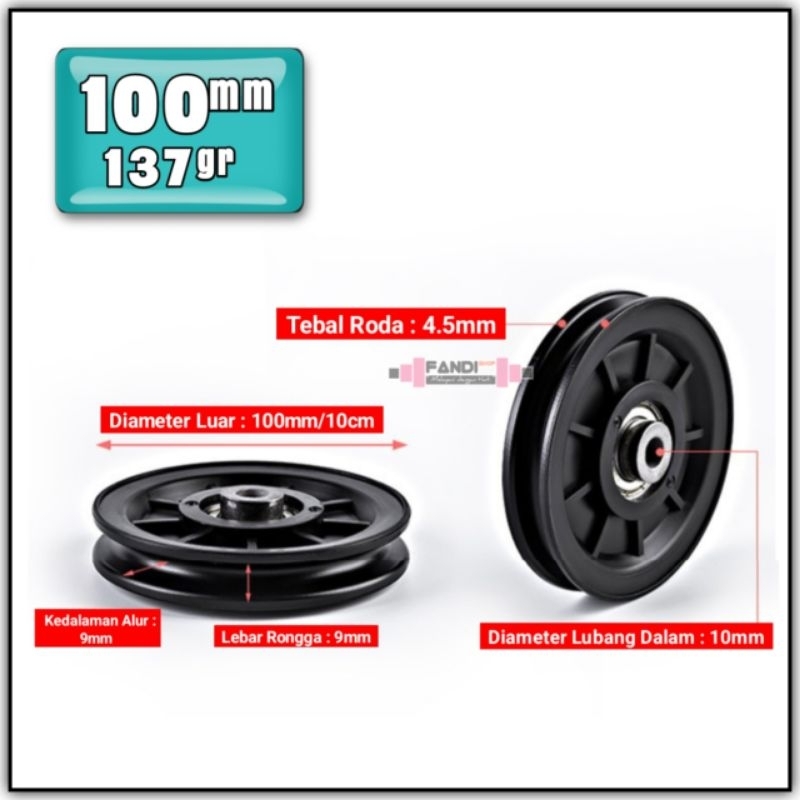 RB Roda Katrol Pulley Gym Alat Fitness Sparepart Perlengkapan Alat Fitnes Gym