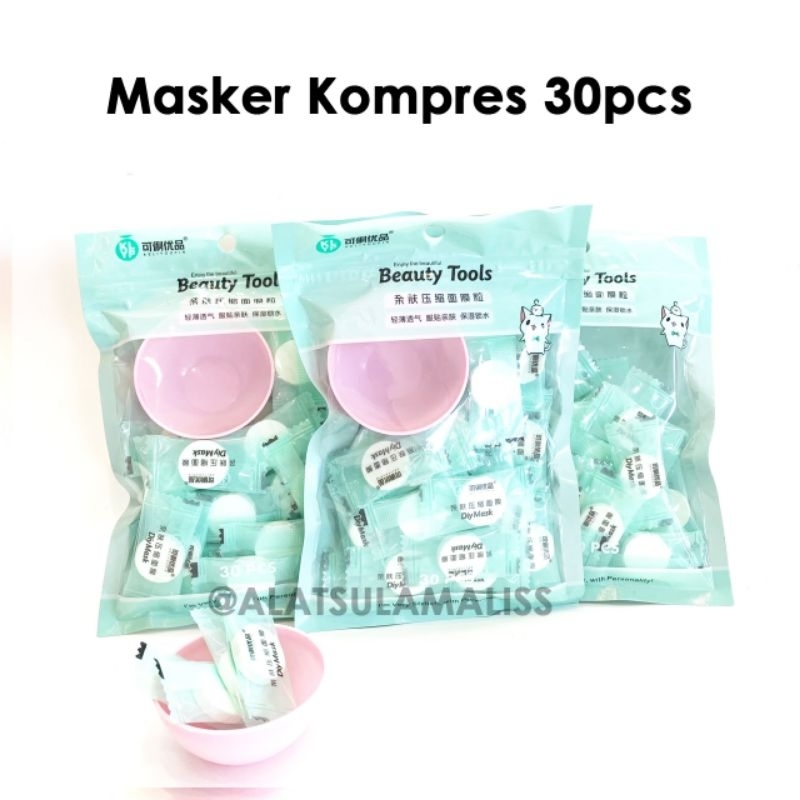Compressed Facial Face Mask / Masker Wajah Kompres free mangkok