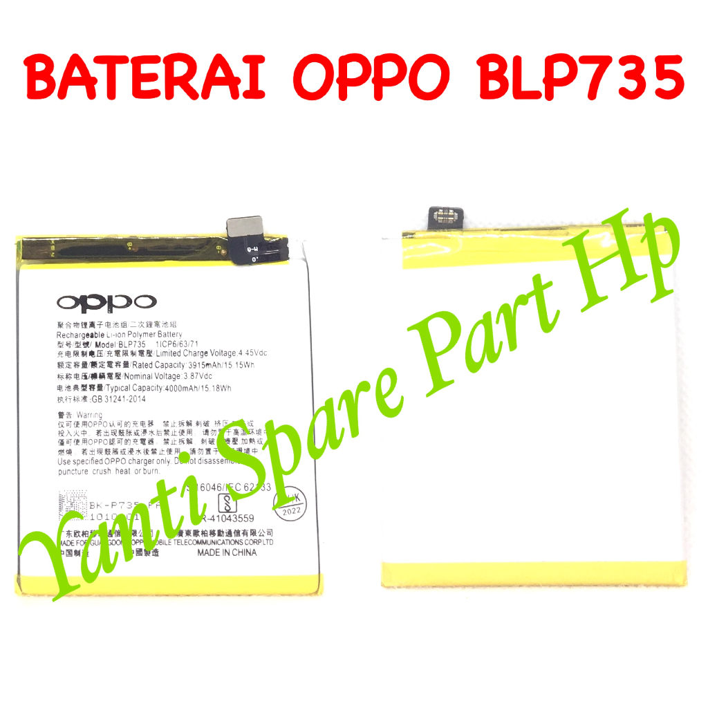 Baterai Oppo Reno 2 BLP735  Original Terlaris New