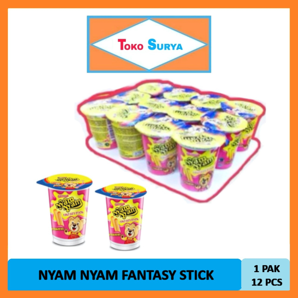 

Nyam Nyam Fantasy Stick Chocolate/Strawberry/Choco Berry/Choco Rainbow 12 x 25 Gr