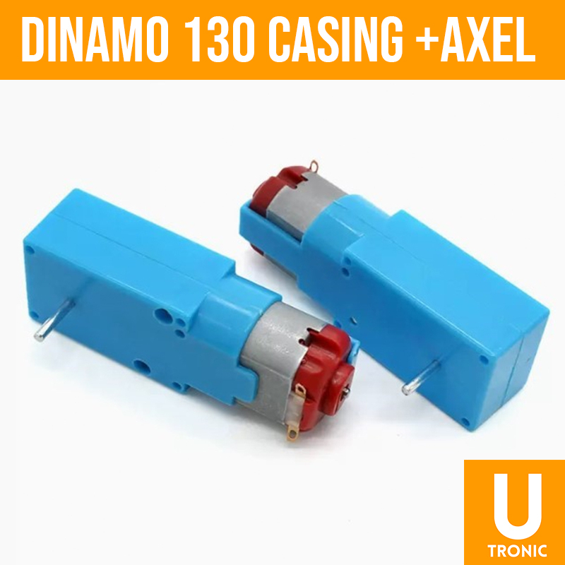 Dinamo dengan casing dan axel untuk mainan mobil RC toy car (dinamo 130)