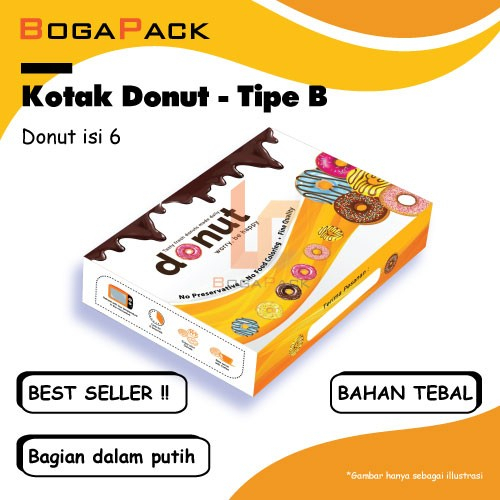 Kotak Makanan Box Warna Colour  Donat Dus Roti & Kue Ukuran 27x18x5
