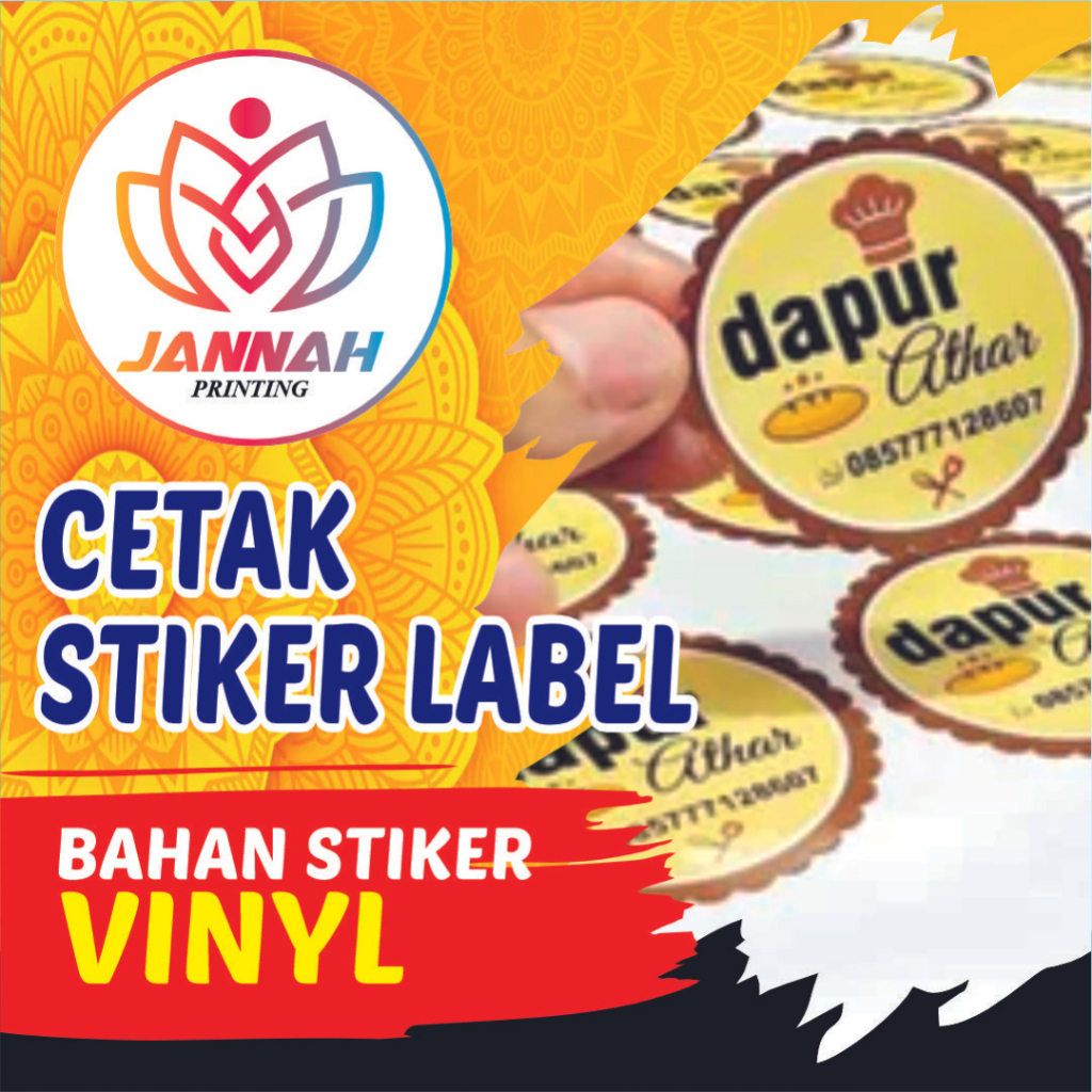 

CETAK STIKER LABEL CUSTOM |JANNAH PRINTING