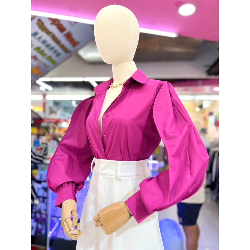 ATASAN MASAYA MODEL LENGAN PANJANG GELOMBANG BLOUSE PREMIUM IMPORT BANGKOK (BJMSY7881)