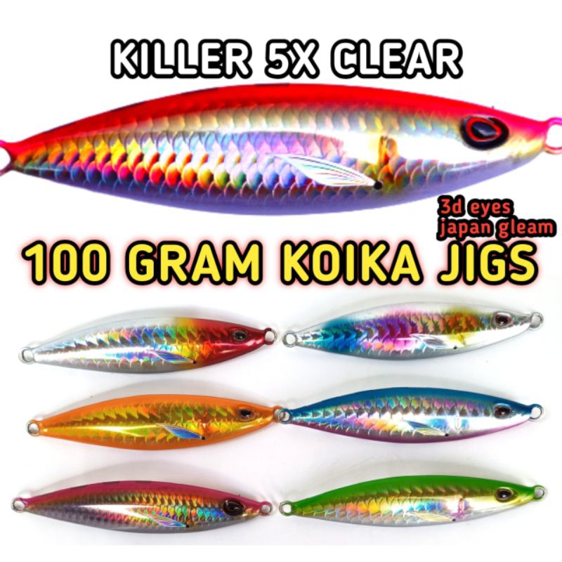 Umpan pancing Metal jig 100gram Metal jig 100gram micro jig 100gram koika jig kiler lure