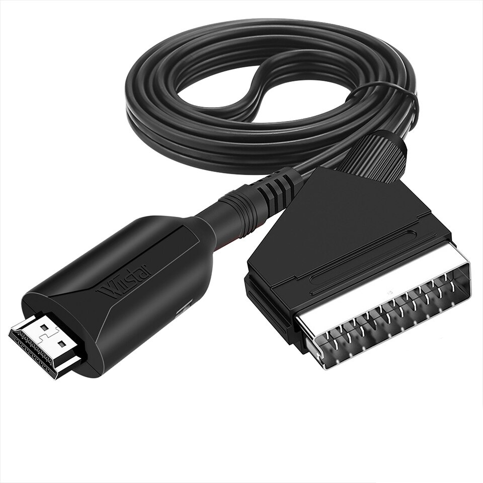 Kabel Konverter SCART ke HDMI Video Adapter 1080P HD - EZ12 - Black