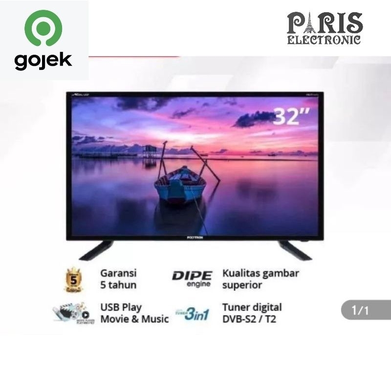 TV POLYTRON 32" HD PLD32V1853 DIGITAL TV + ANTENA DIGITAL