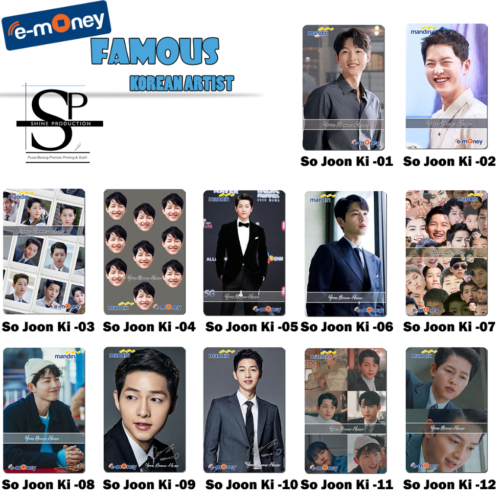 Emoney Flazz Kartu Gambar Song Joong Ki Free Custom Nama