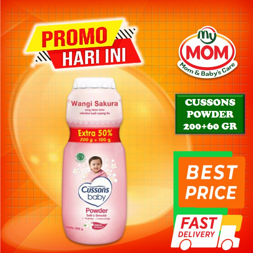 [BPOM] Cussons Baby Powder 200gr + 60gr  / 200gr + 60 gr  / Johnson Baby Powder 150+50gr /  Bedak Bayi Cusson Jhonson / MY MOM