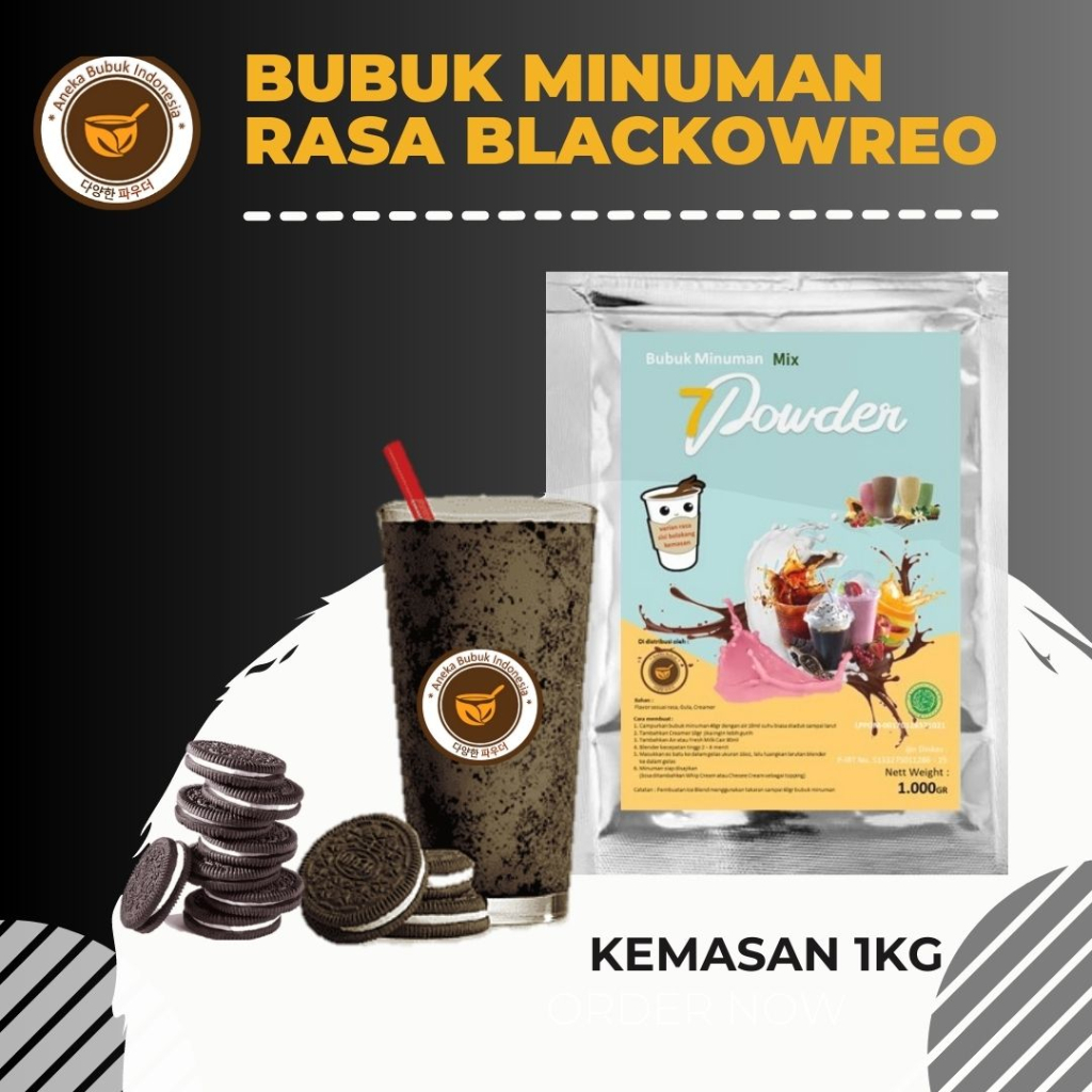 

BUBUK MINUMAN BLACK OWRE0 1KG - BLACK OWRE0 POWDER DRINK