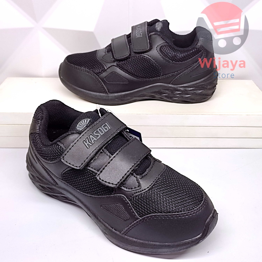 Sepatu Sneakers Anak Kasogi 32-36 Original Hitam Polos Cocok untuk Anak Cowok dan Cewek dengan Desain Boots Tinggi yang Stylish Shadow Gaza Alaska LAGOS