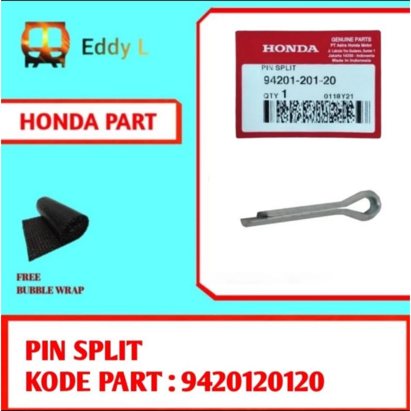Pin Split Lock Step Belakang/Pedal Tiang Rem CB150|SUPRA|SONIC|VERZA|CBR150R (9420120120) - Original