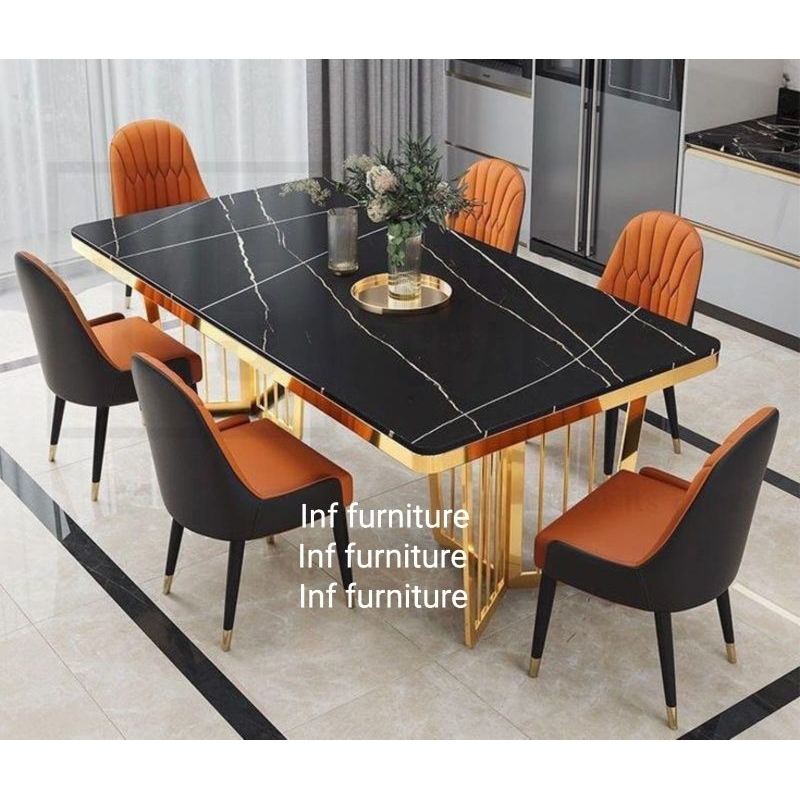 meja makan stainless mewah meja makan marmer mewah
