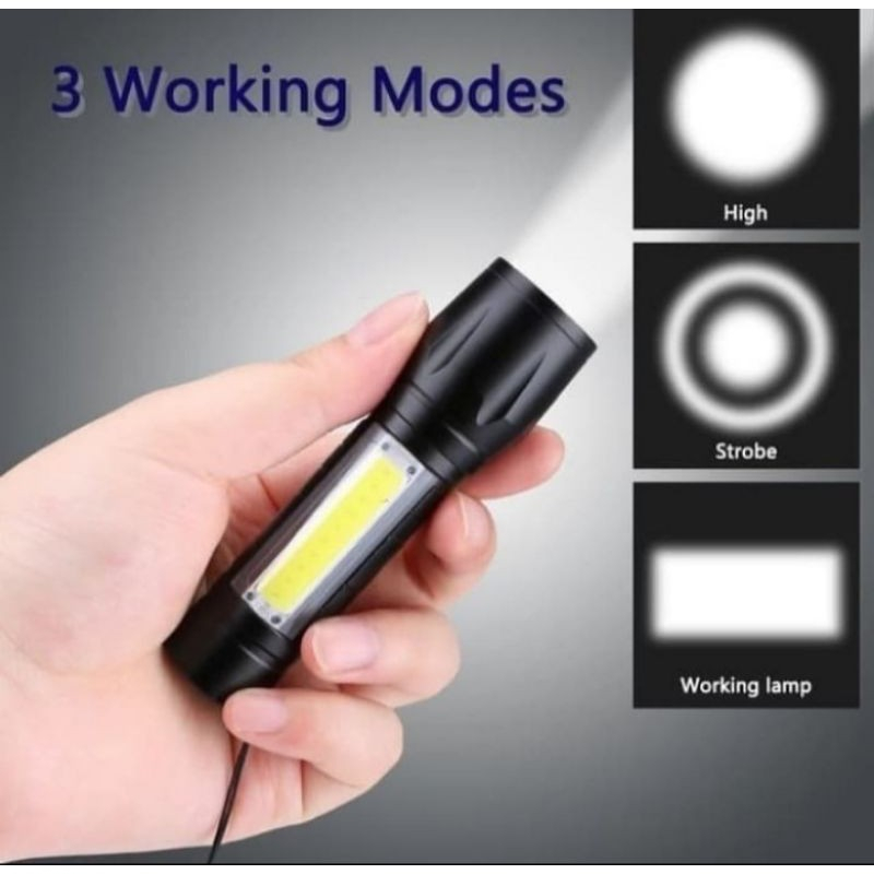 Senter Mini SWAT 911, Lampu Senter Portable Serbaguna, Senter Serbaguna Mini Rechargeable, Senter Mi