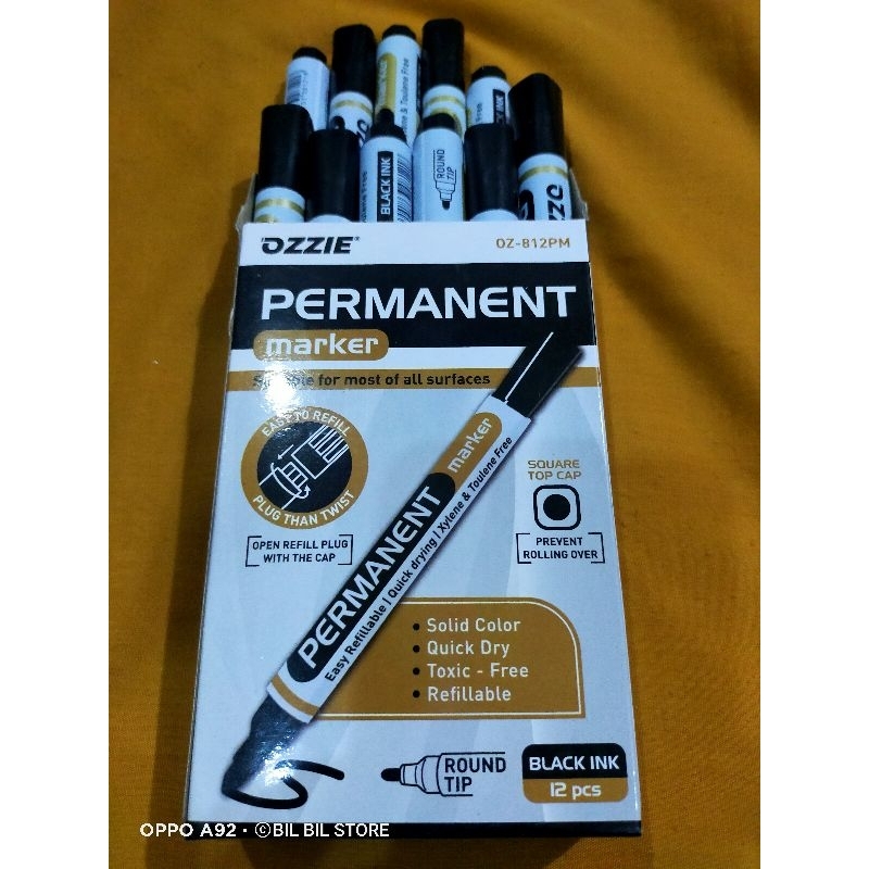 

peralatan ATK spidol hitam Ozzie Permanent