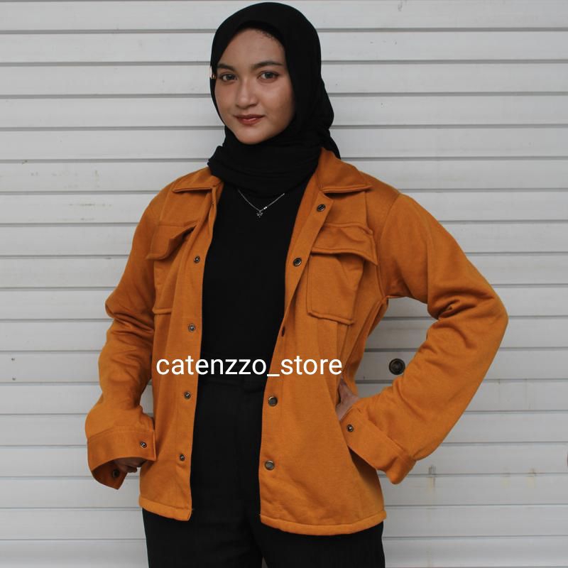 SHACKET JACKET/ BLAZER WANITA / JAKET PRIA / JAKET SEMI PARKA / KEMEJA HITAM POLOS HOODIE FLEECE COTTON