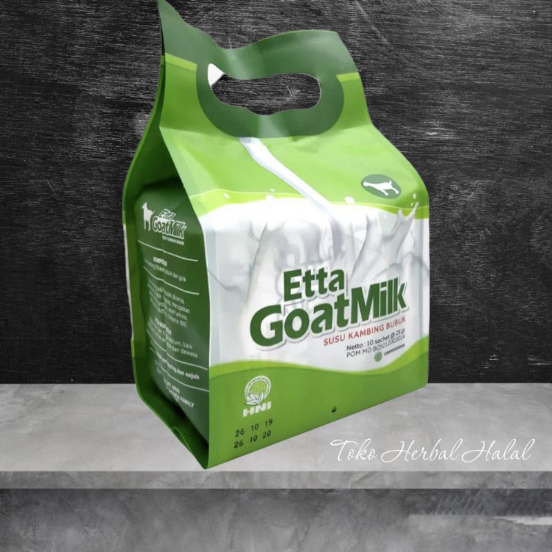 

Susu Kambing Ettawa Etta Goat Milk HNI HPAI isi 10 sachet