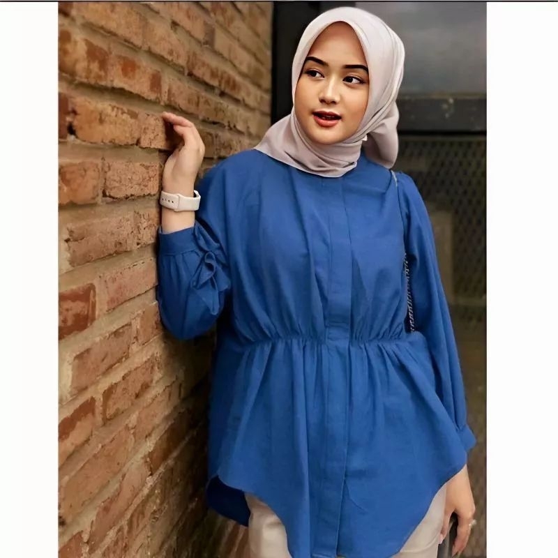 Atasan Wanita Oversize - Alya Shirt - Kemeja Wanita Kancing Depan