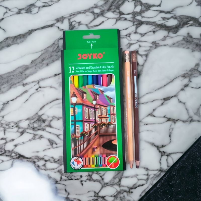 

Joyko pensil warna 12 panjang bisa dihapus