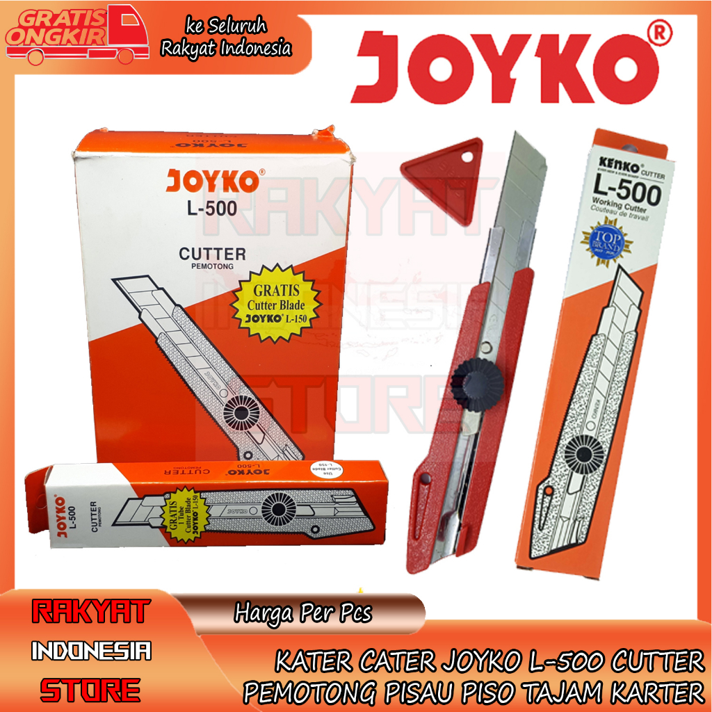 

CUTTER JOKYO L-500 PEMOTONG PENETAK PENGUPAS PENGIRIS KERTAS KABEL CABEL CABLE TAJAM CATER KATER KARTER PEMOTONG KECIL DAN PRAKTIS CUTTERS CARTER TAJEM PAPER FOLIO SERBAGUNA MULTIFUNGSI AMAN DIGUNAKAN